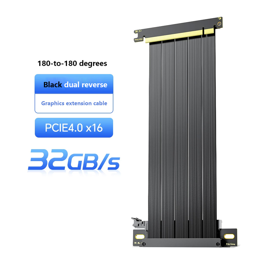PCIe 3.0 / 4.0 X16 GPU Extensi - Pcie 4.0 X16 Riser Cable 90 Degree ulasan dan harga