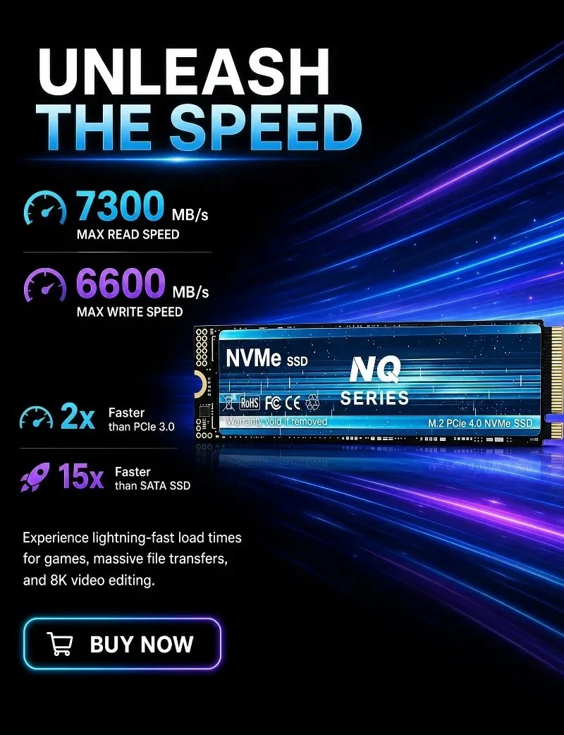 NQ SERIES NVME SSD 2TB/4TB NVM - M.2 Nvme 4Tb Pcie 4.0 Ssd ulasan dan harga