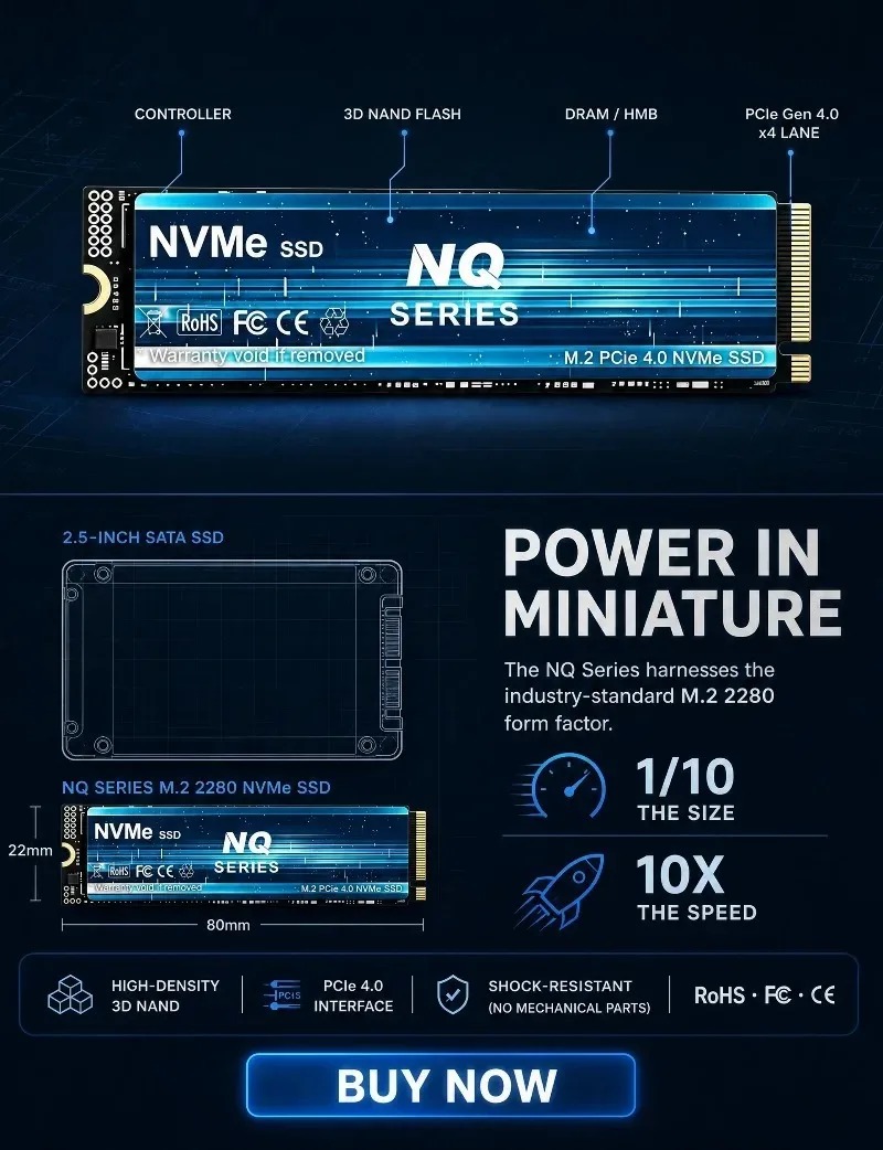 NQ SERIES NVME SSD 2TB/4TB NVM - M.2 Nvme 4Tb Pcie 4.0 Ssd ulasan dan harga