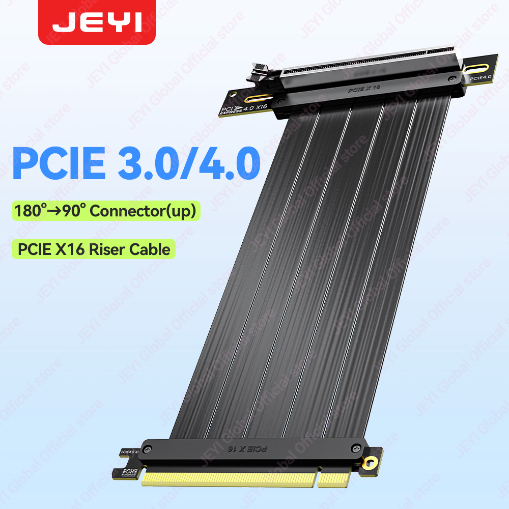 JEYI PCIe 4.0 Riser Cable 90 D - Pcie 4.0 X16 Riser Cable 90 Degree ulasan dan harga