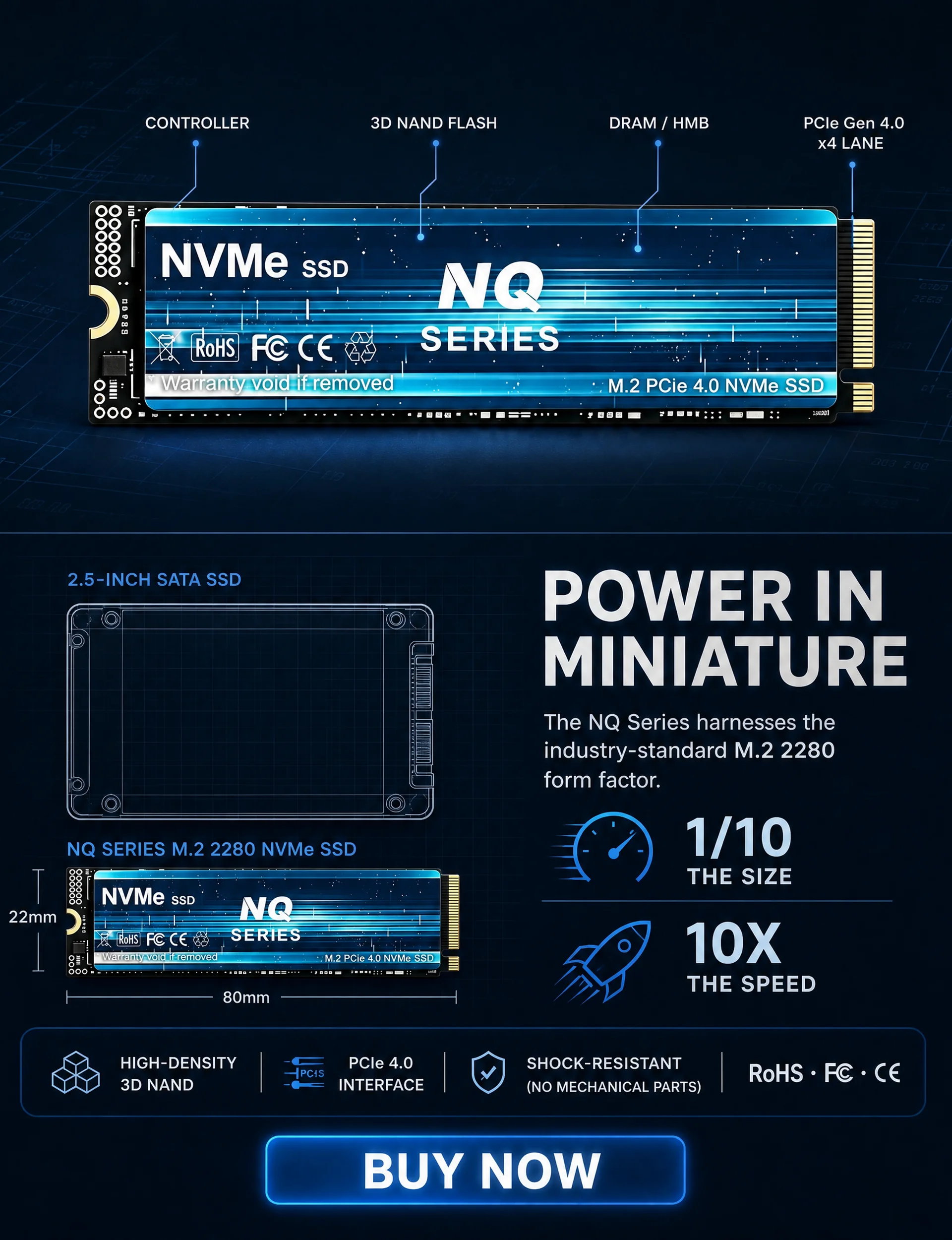 7300MB/s NQ Series PCIe 4.0 NV - M.2 Nvme 4Tb Pcie 4.0 Ssd ulasan dan harga
