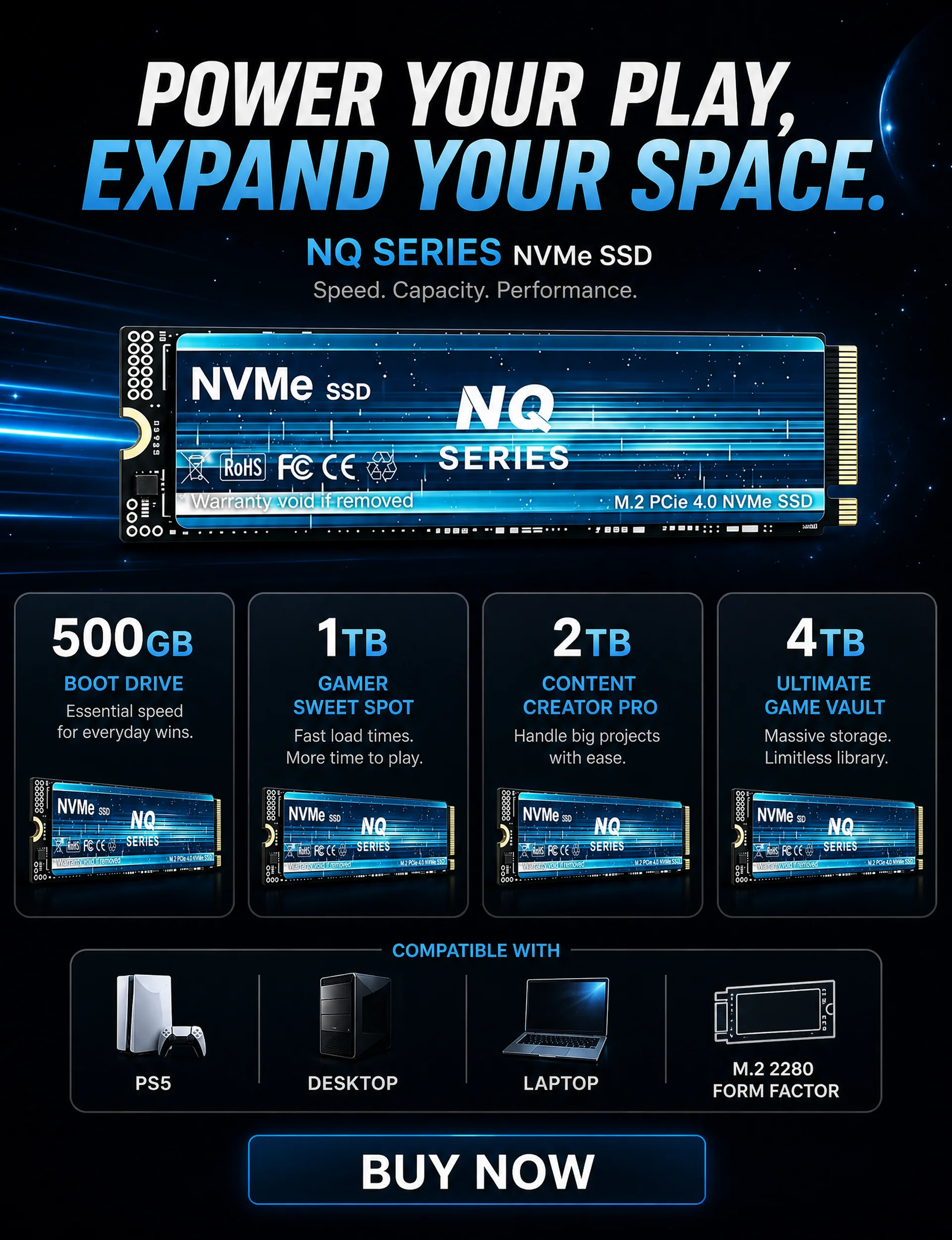 7300MB/s NQ Series PCIe 4.0 NV - M.2 Nvme 4Tb Pcie 4.0 Ssd ulasan dan harga